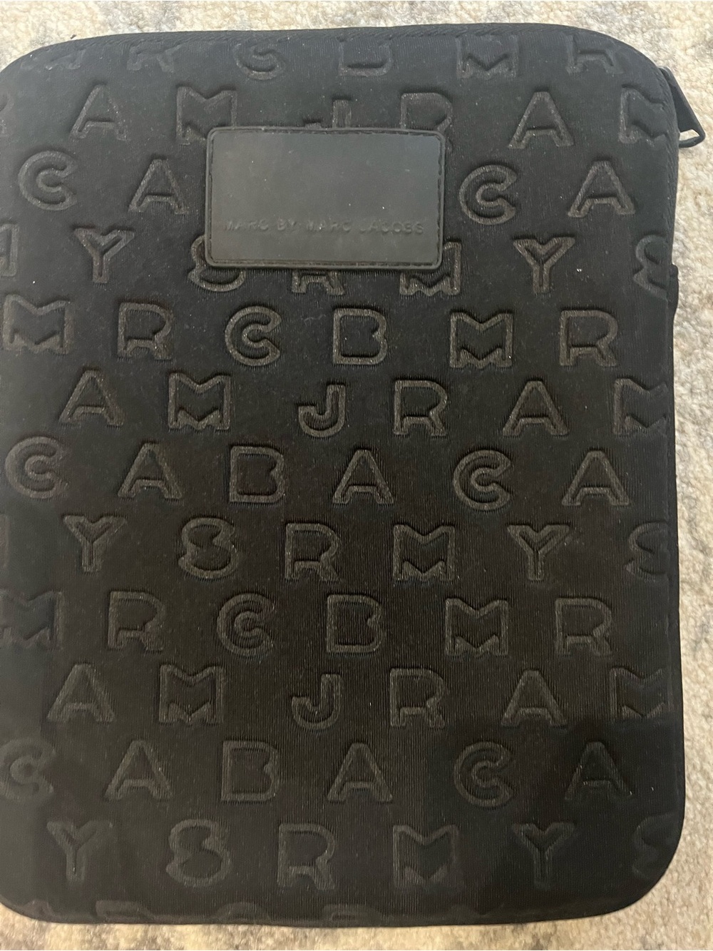 Marc by Marc Jacobs Black Logo iPad Sleeve